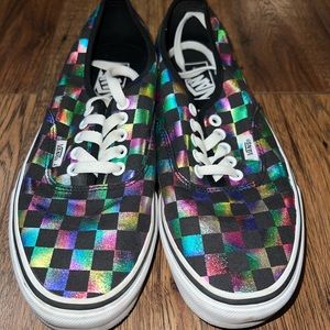 Vans Authentic Iridescent Checkerboard Skate Shoe